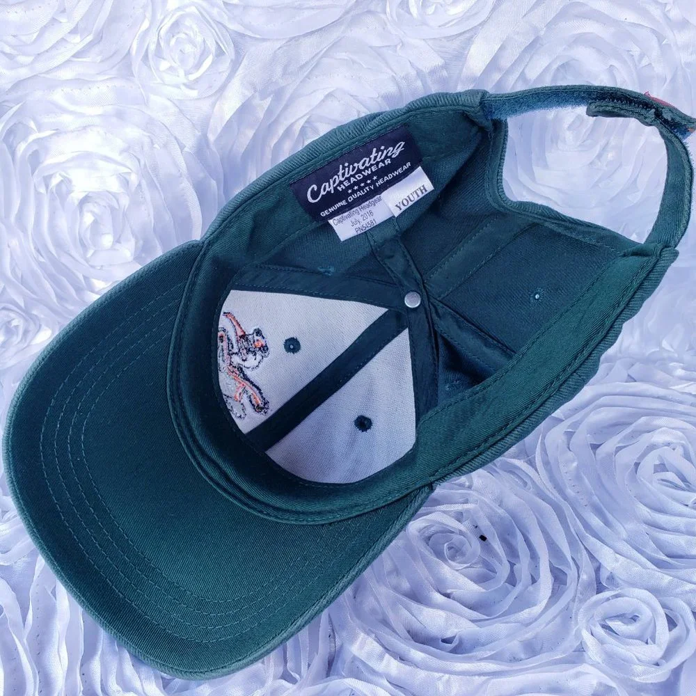 Vintage Miami Hurricanes Snapback Adjustable Youth Hat Green Embroidery Mascot